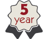 5 year warranty