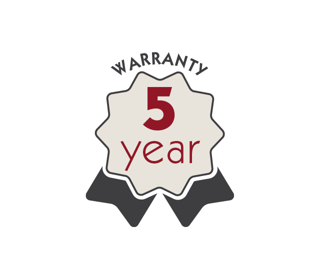 5 Year Warranty