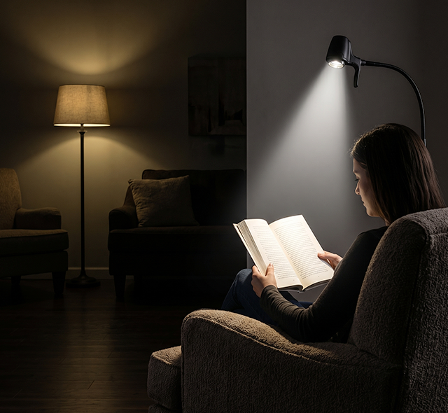 Woman reading with HD Original floor light